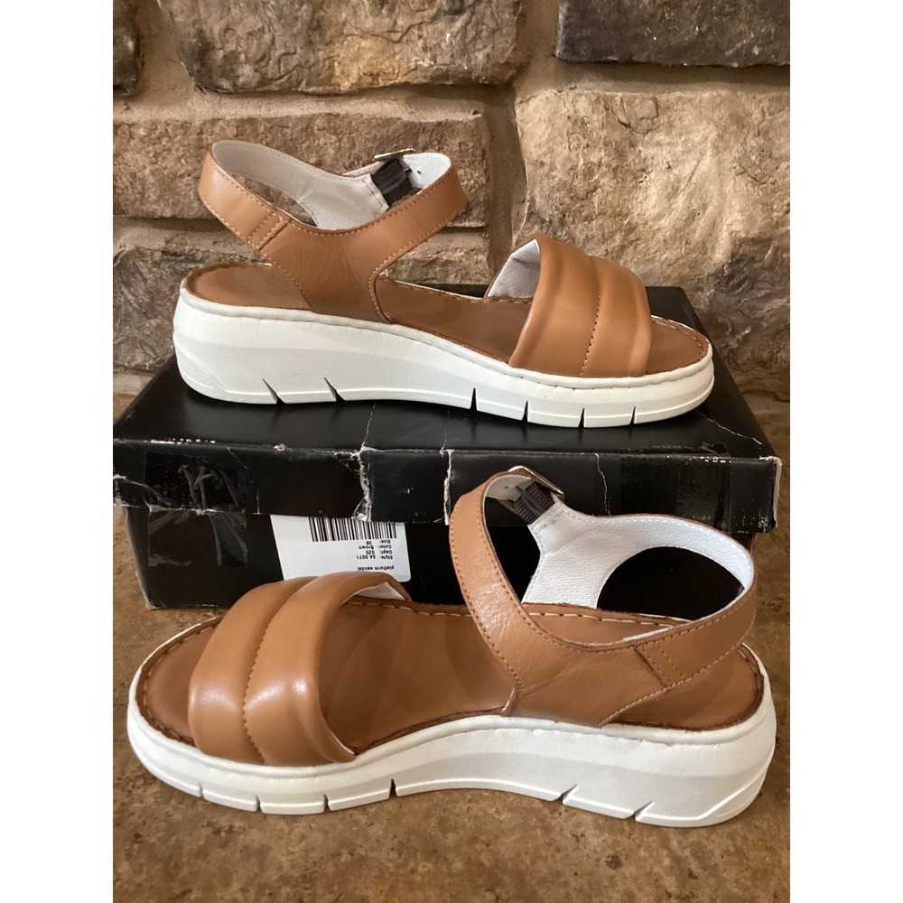 Fratelli Rizzoli SA 5071 Mandorla Brown Platform Sandals Womens 39 NEW - Picture 2 of 8